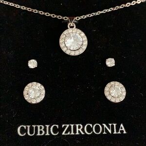 🌸Nib Giani Bernini Ss Cz Pendent/Earring Set